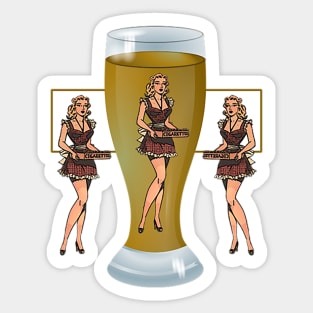 girl in drink Sticker